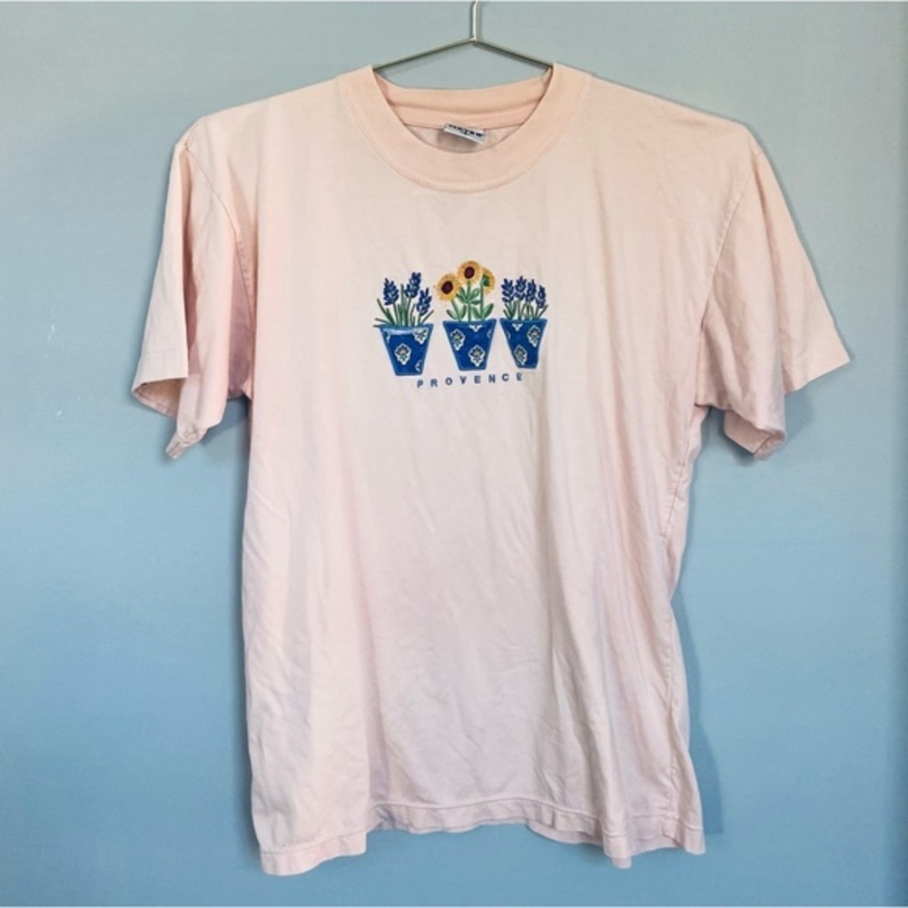 Provence Flower Pot t-shirt Super Cute cotton floral grandmother cottage core‎